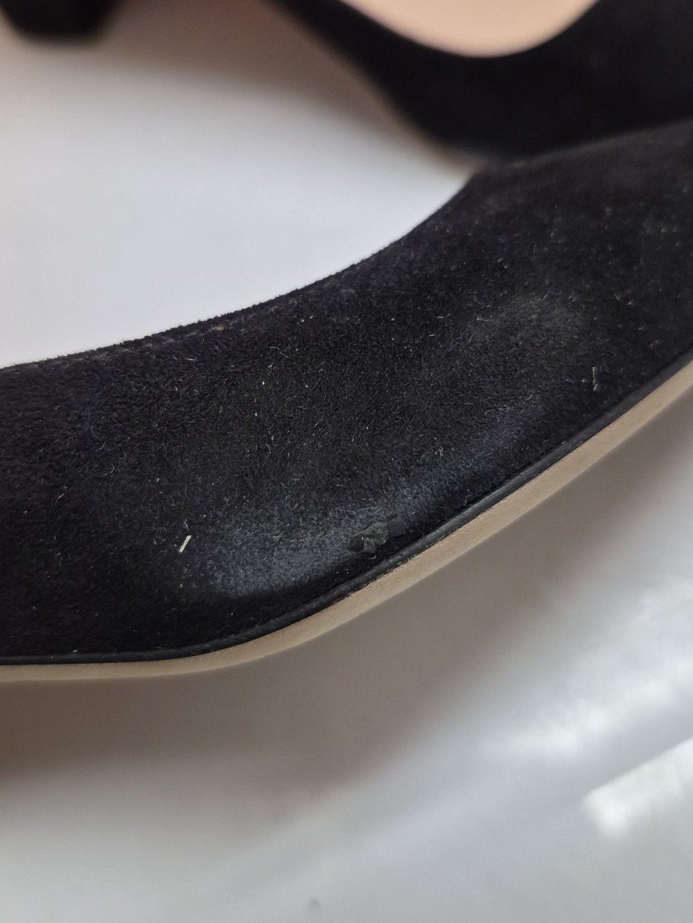 Kate Spade Black Suede Pointed-Toe Block Heel Pumps - Picture 9 of 15